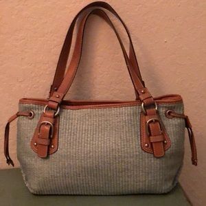 Fossil woven purse in a mint  green